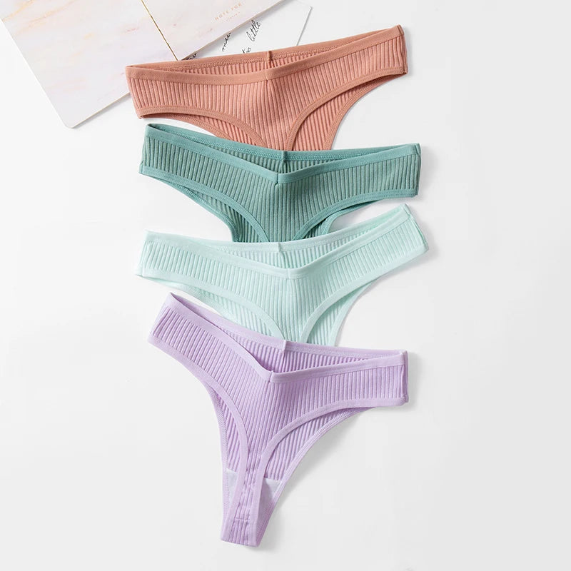TrowBridge Sale Women's Panties Cotton Sexy Underwear Female Thongs Lingerie Striped Hot G-Strings Simple Cozy Sports Underpants